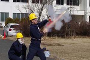 救難(近距離もやい銃)の実習